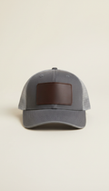 Cotton Cap With Leather Patch